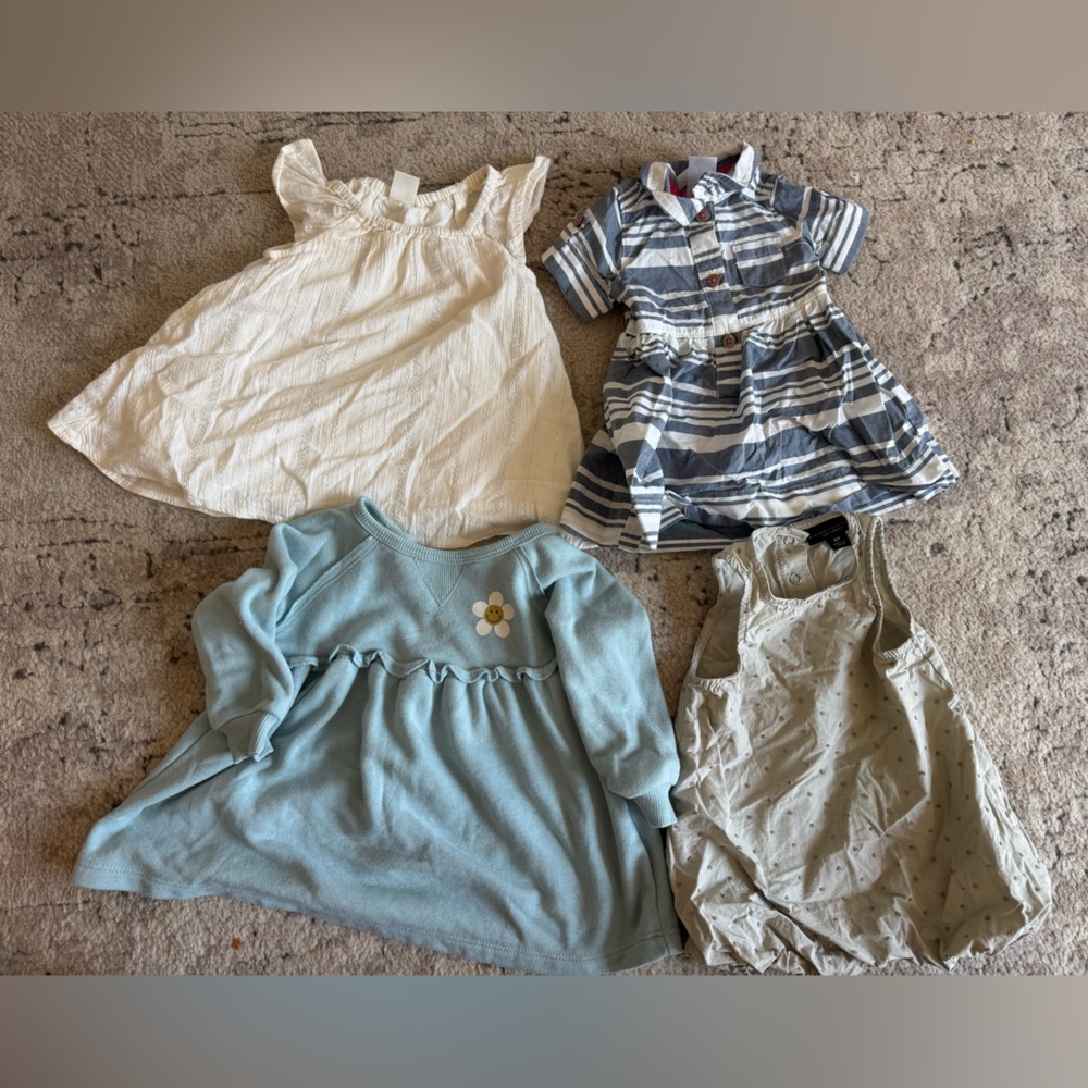 Baby girl dress and romper bundle